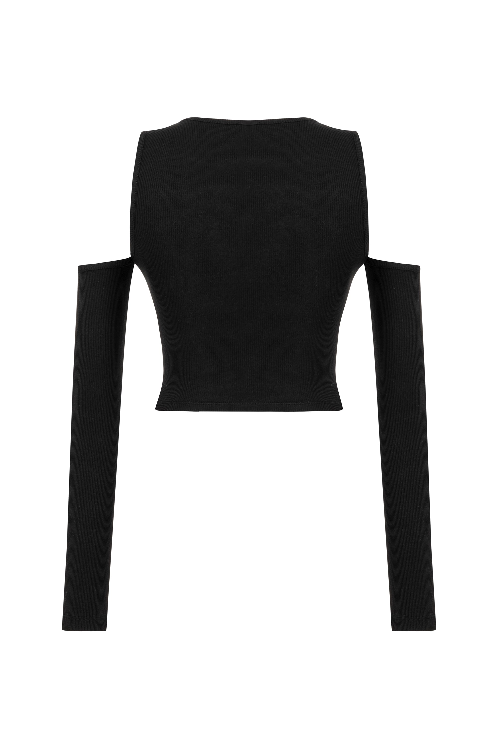 AÇIK OMUZLU CROP BLUZ