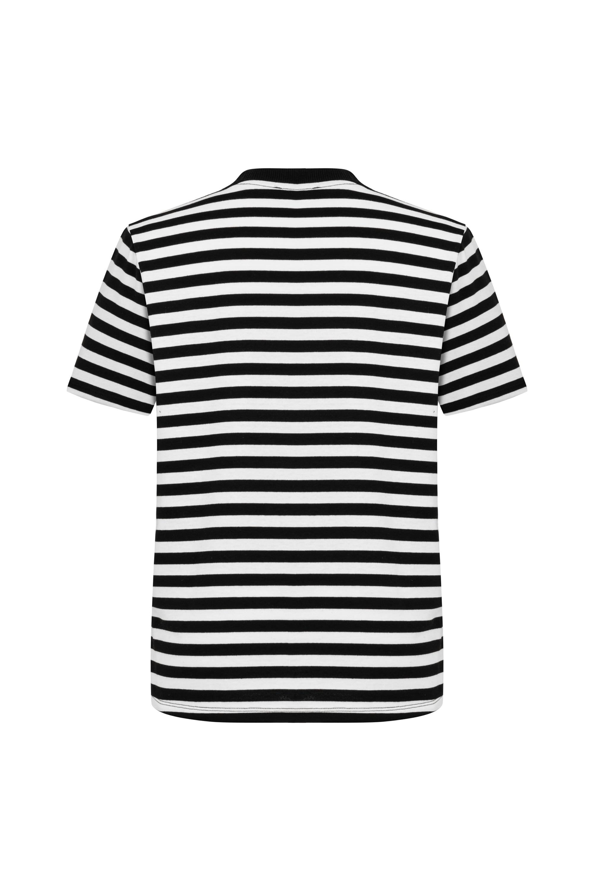 ÇİZGİLİ KISA KOLLU T-SHIRT