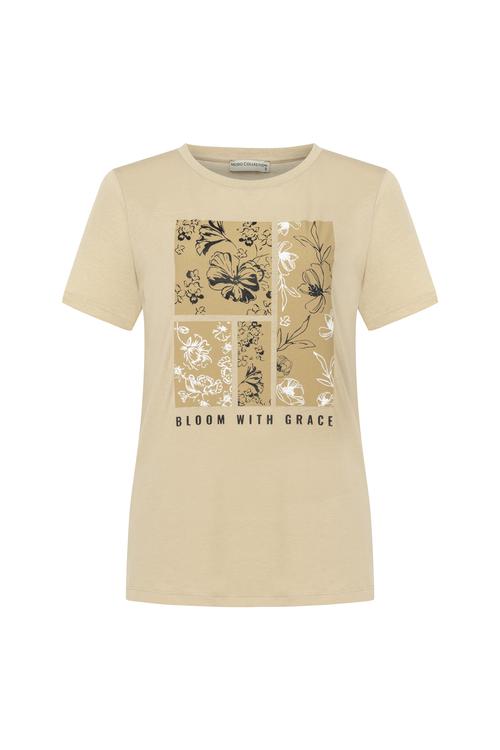  ÇİÇEK BASKILI KISA KOLLU T-SHIRT