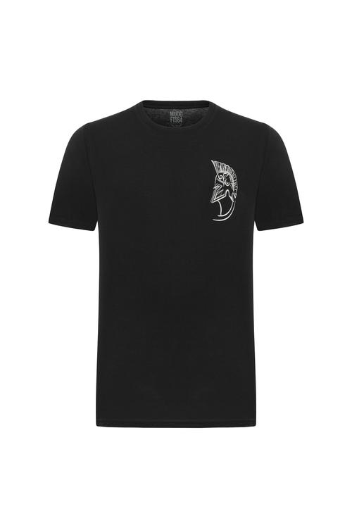  BASKILI KISA KOLLU T-SHIRT