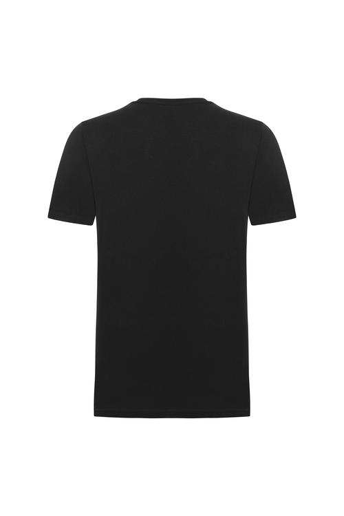  BASKILI KISA KOLLU T-SHIRT