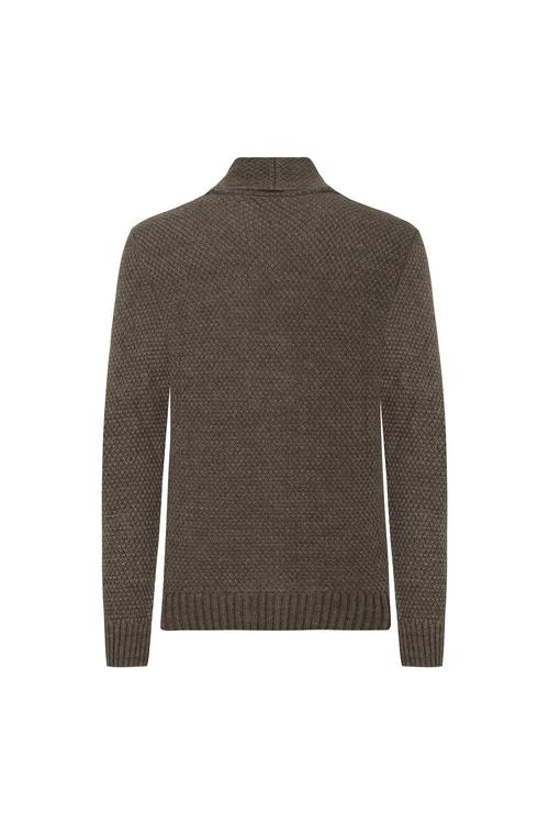  YÜN KARIŞIMLI ŞAL YAKA TRİKO HIRKA