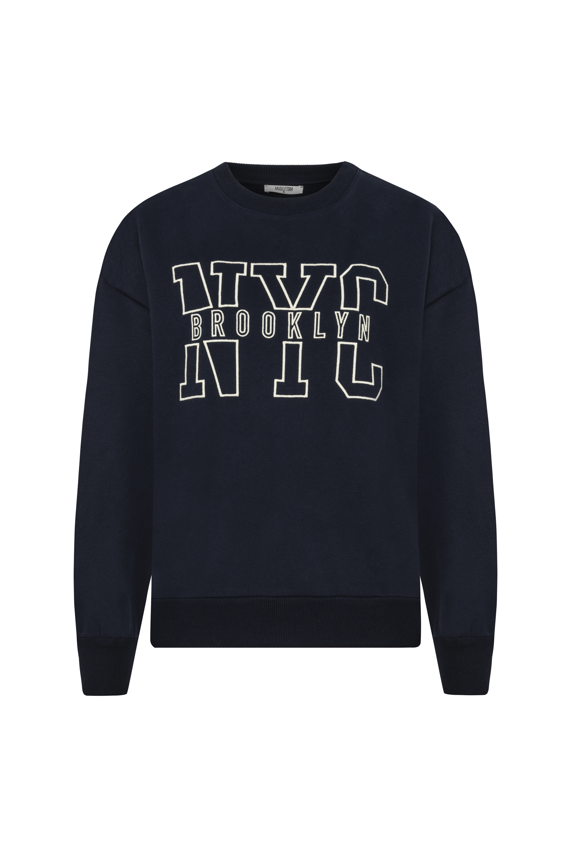 NAKIŞLI BİSİKLET YAKA SWEATSHIRT
