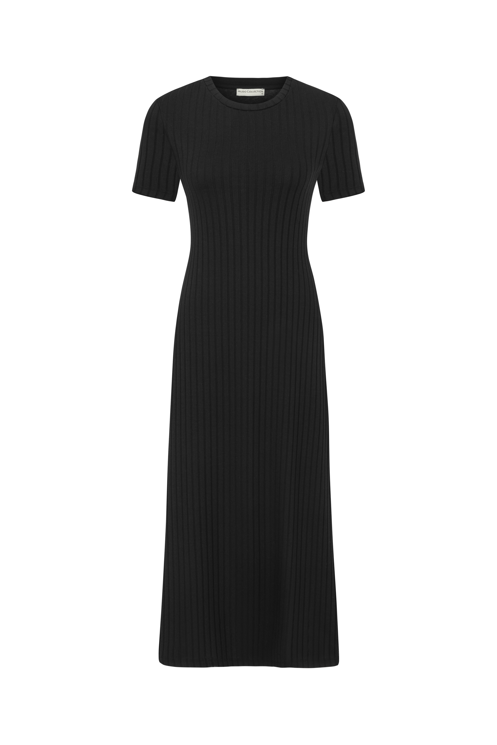 FİTİLLİ KISA KOLLU MİDİ ELBİSE