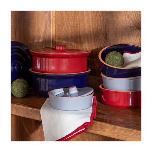 NATURAL BÜYÜK GÜVEÇ TENCERE 2,5L  KIRMIZI