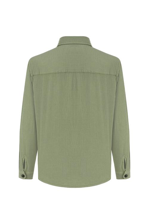  LİYOSEL KARIŞIMLI RAHAT KESİM GÖMLEK