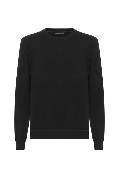  DOKULU BİSİKLET YAKA SWEATSHIRT