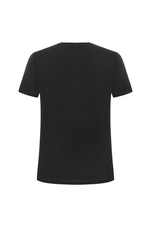  BASKILI KISA KOLLU T-SHIRT