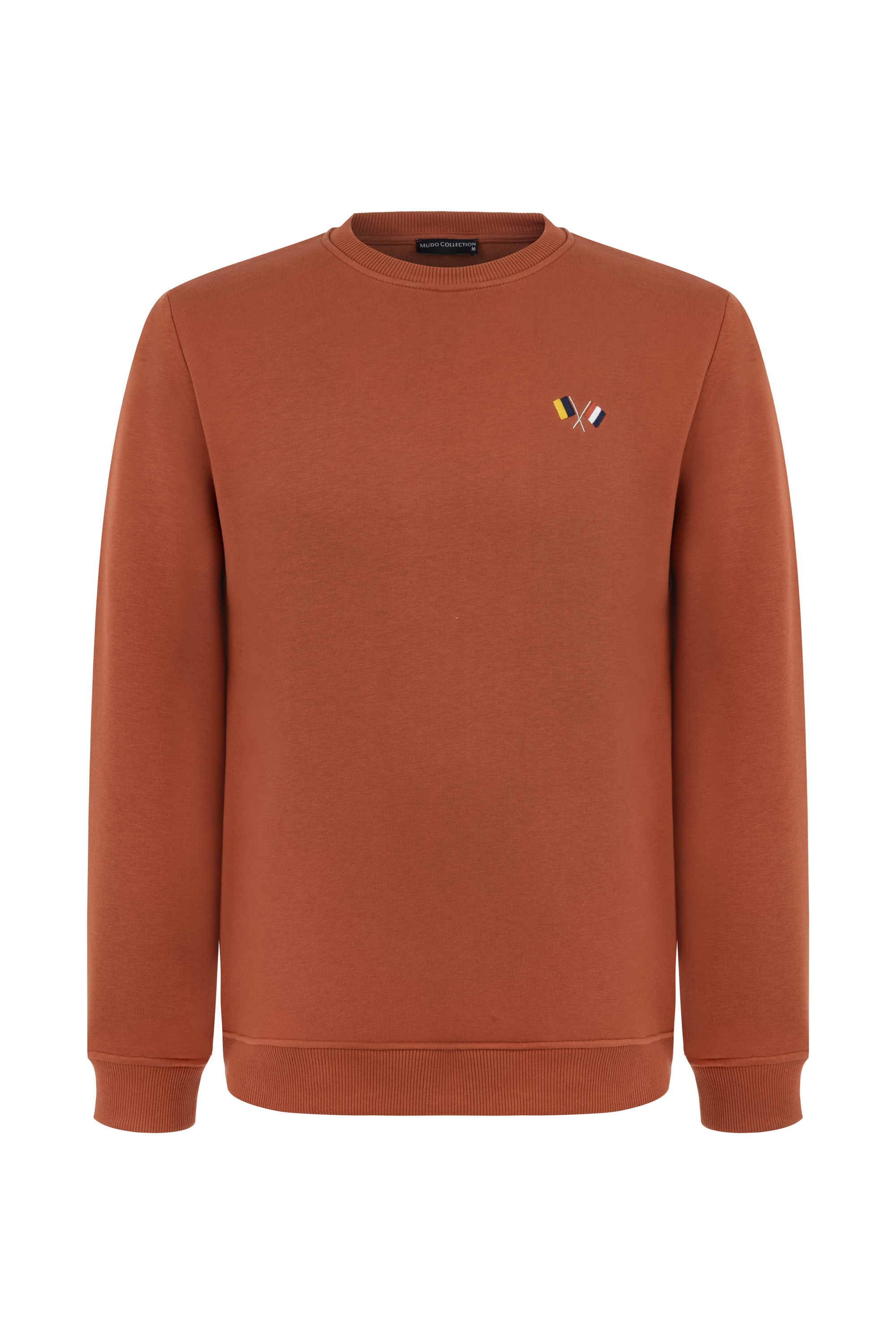 NAKIŞLI BİSİKLET YAKA SWEATSHIRT