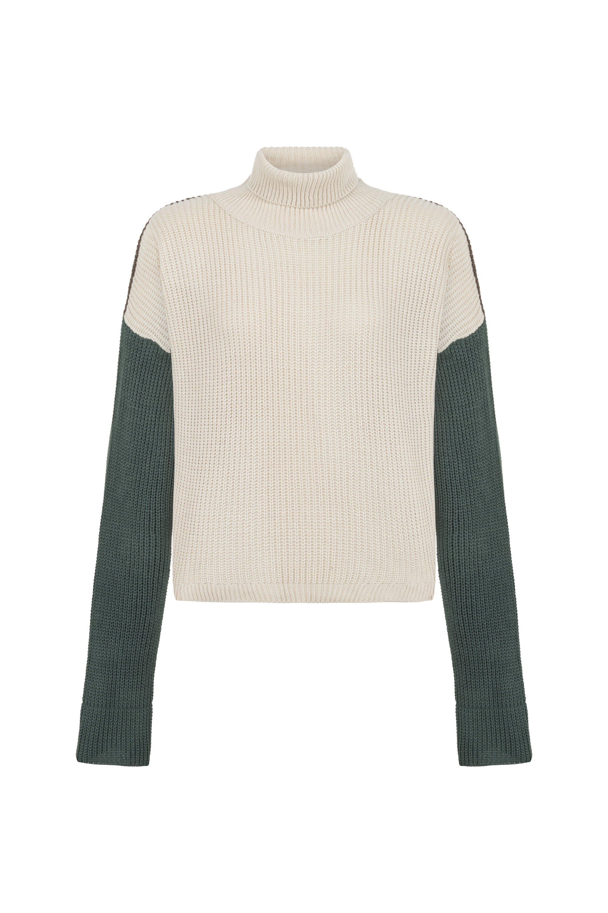 RENK BLOKLU BALIKÇI YAKA TRİKO KAZAK