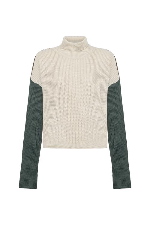  RENK BLOKLU BALIKÇI YAKA TRİKO KAZAK