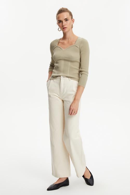  KALP YAKA TRİKO KAZAK