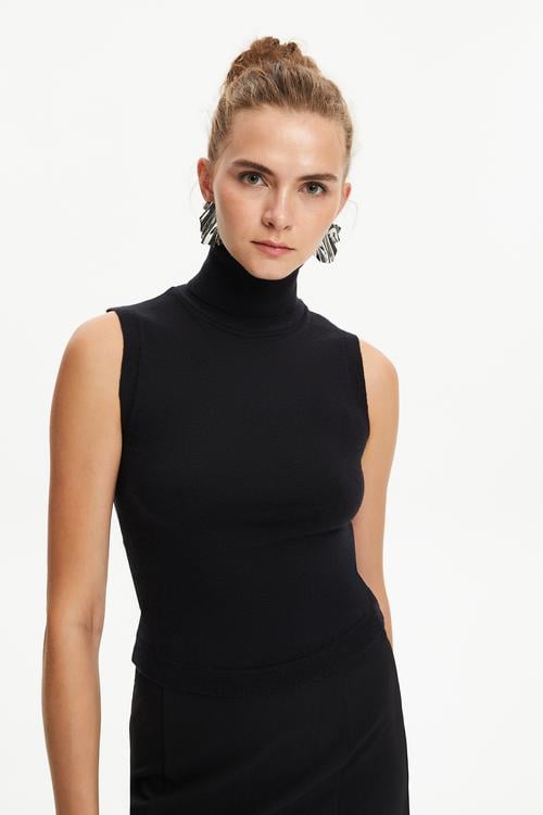  BALIKÇI YAKA KOLSUZ TRİKO