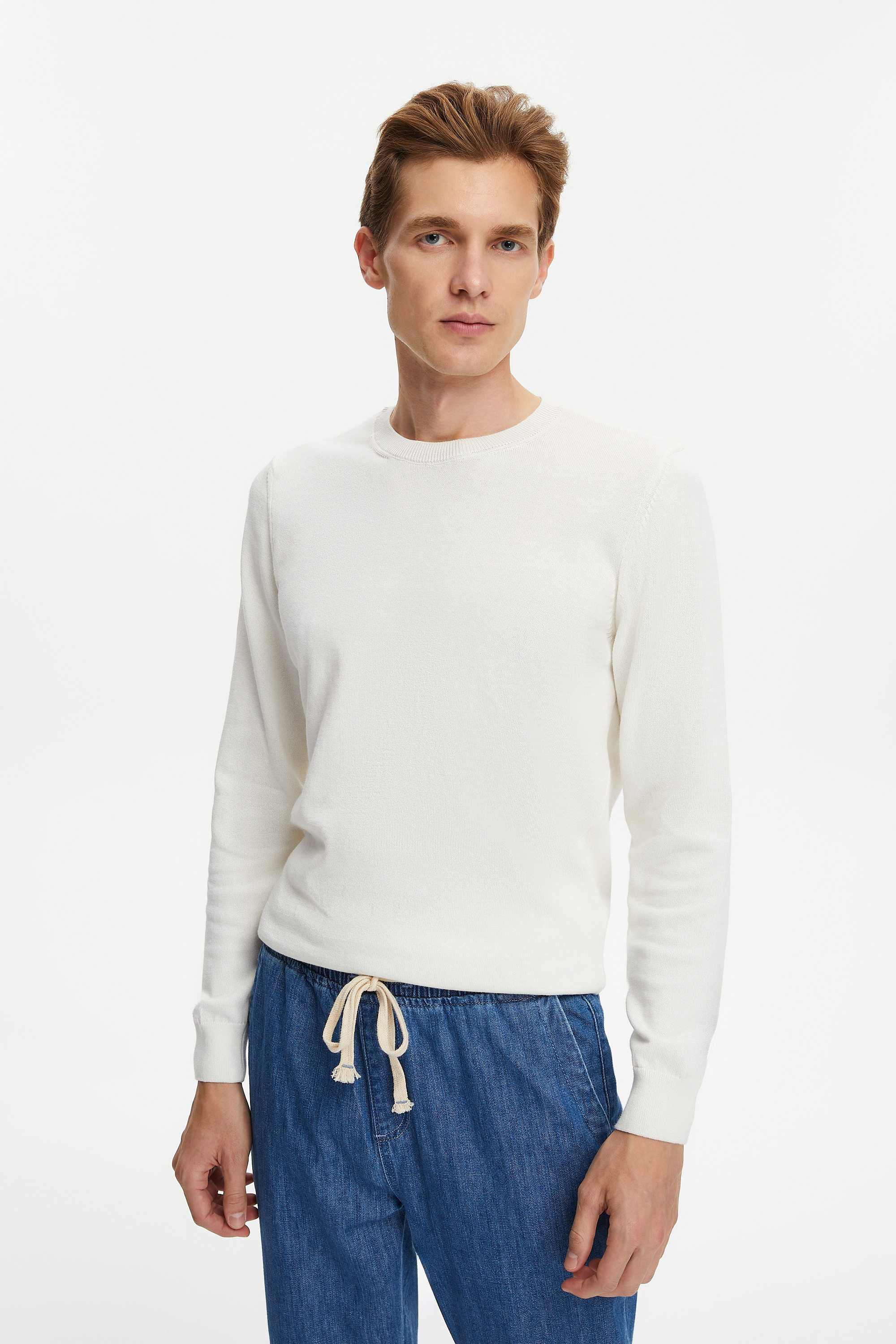 BİSİKLET YAKA TRİKO KAZAK