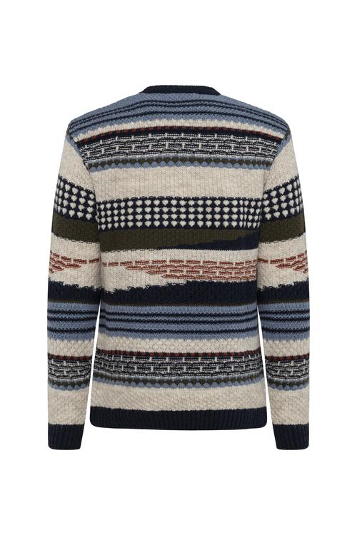  ÇİZGİLİ BİSİKLET YAKA TRİKO KAZAK