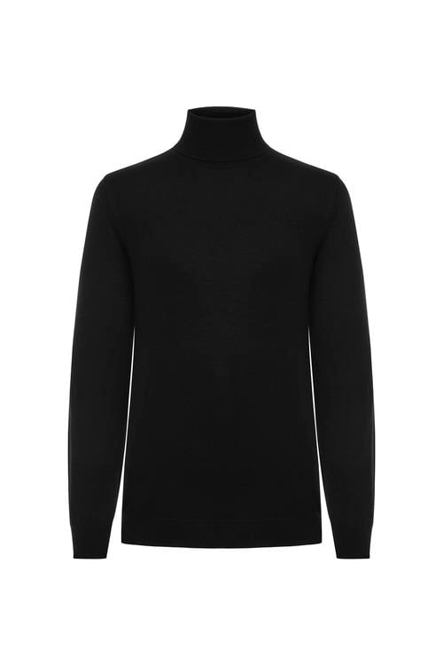  BALIKÇI YAKA MERİNO YÜN KAZAK