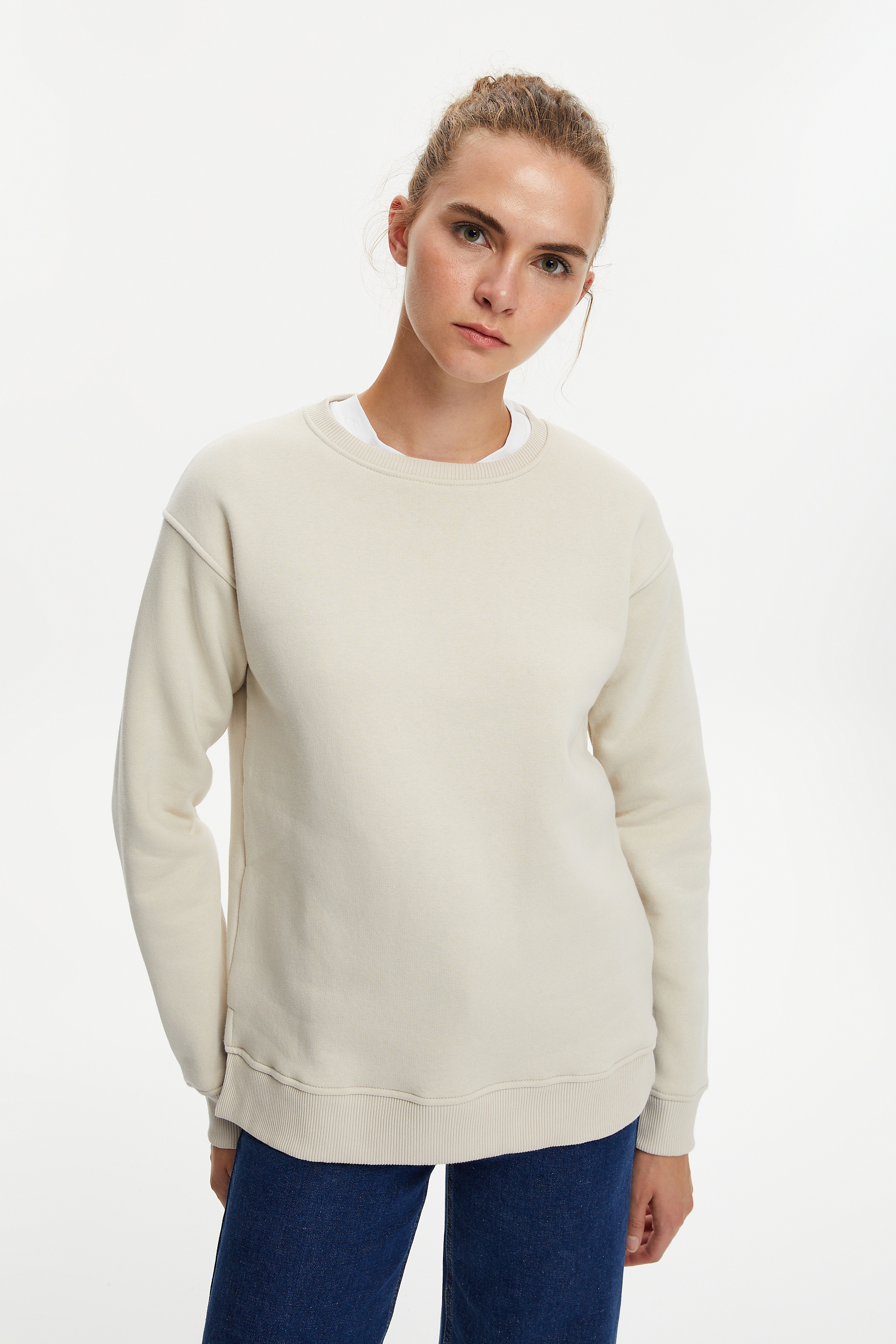 BİSİKLET YAKA SWEATSHIRT