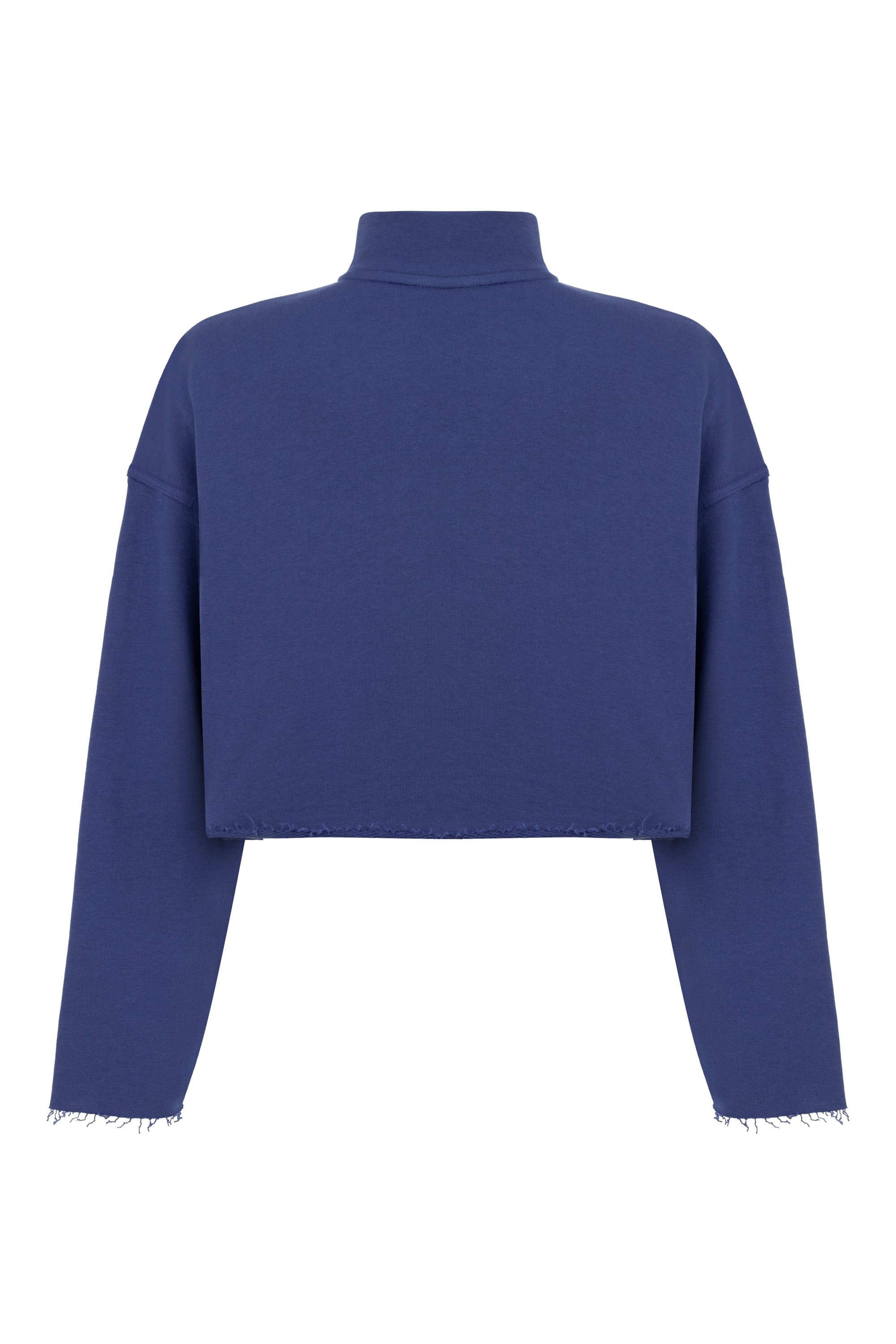 DİK YAKA YARIM FERMUARLI SWEATSHIRT