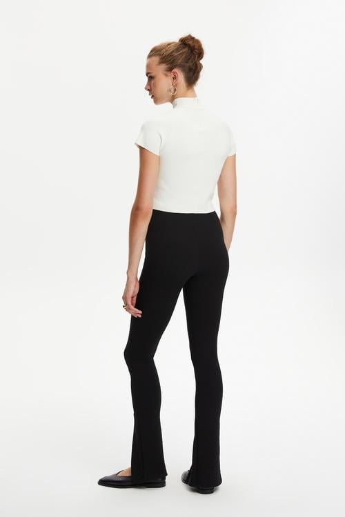  YIRTMAÇLI FLARE ÖRME PANTOLON