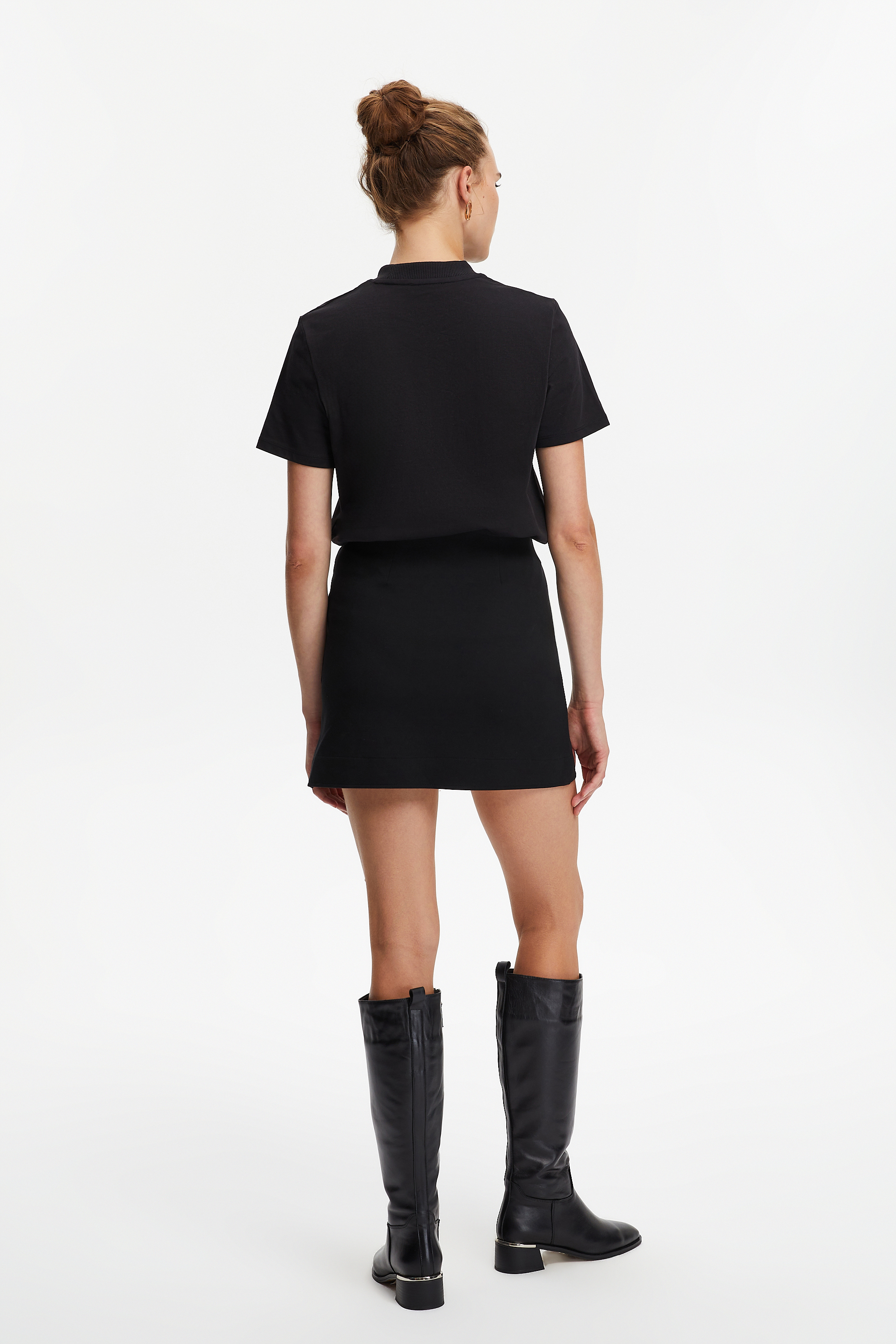 YIRTMAÇLI MİNİ ÖRME ETEK