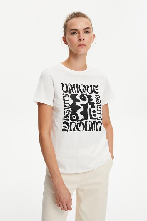  SOYUT DESENLİ KISA KOLLU T-SHIRT