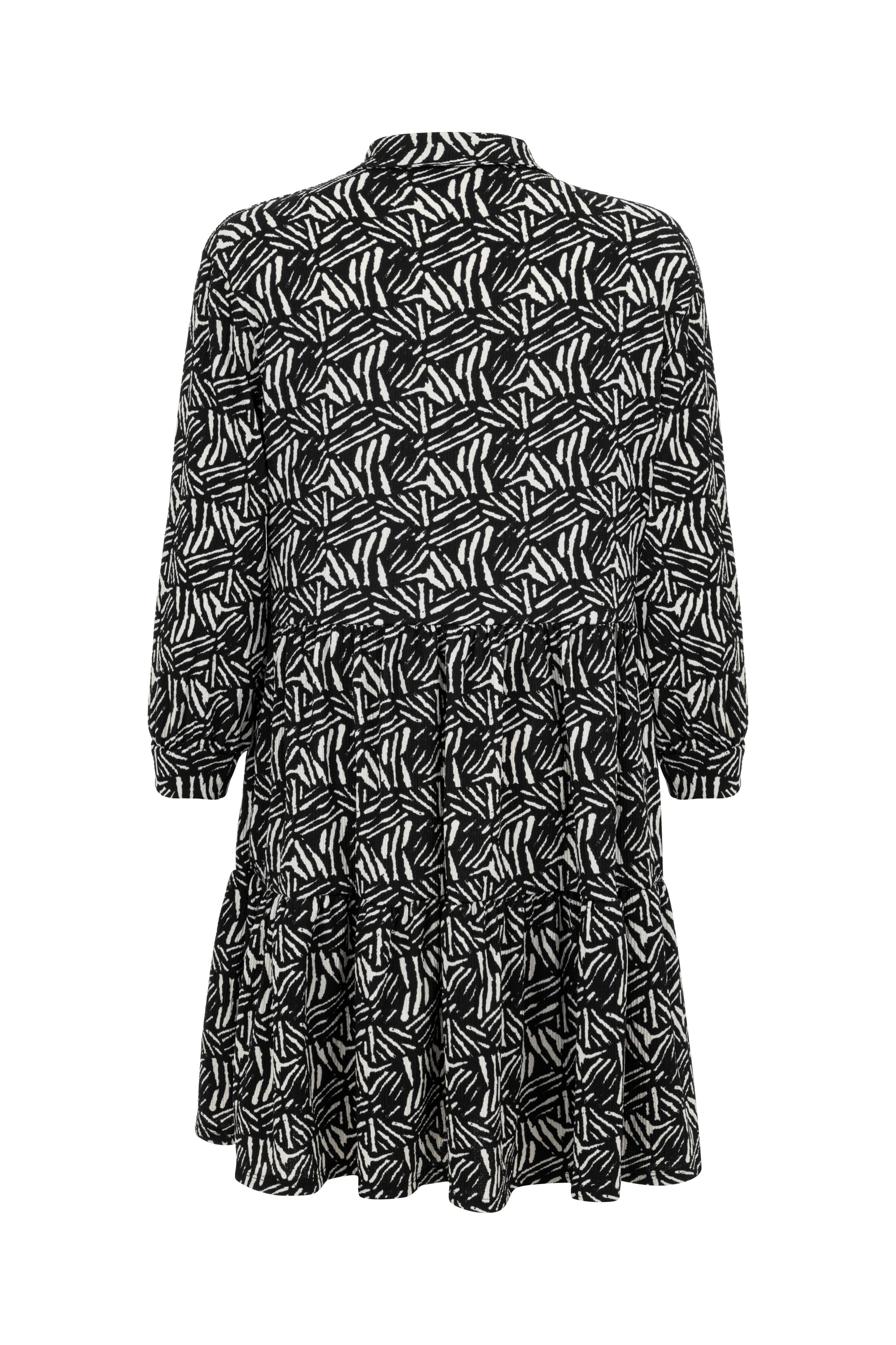 DESENLİ MİNİ KLOŞ ELBİSE