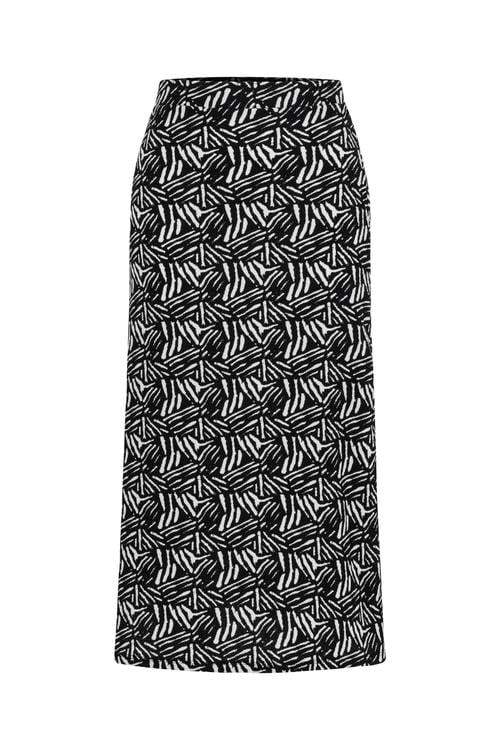  DESENLİ A FORM MİDİ ETEK