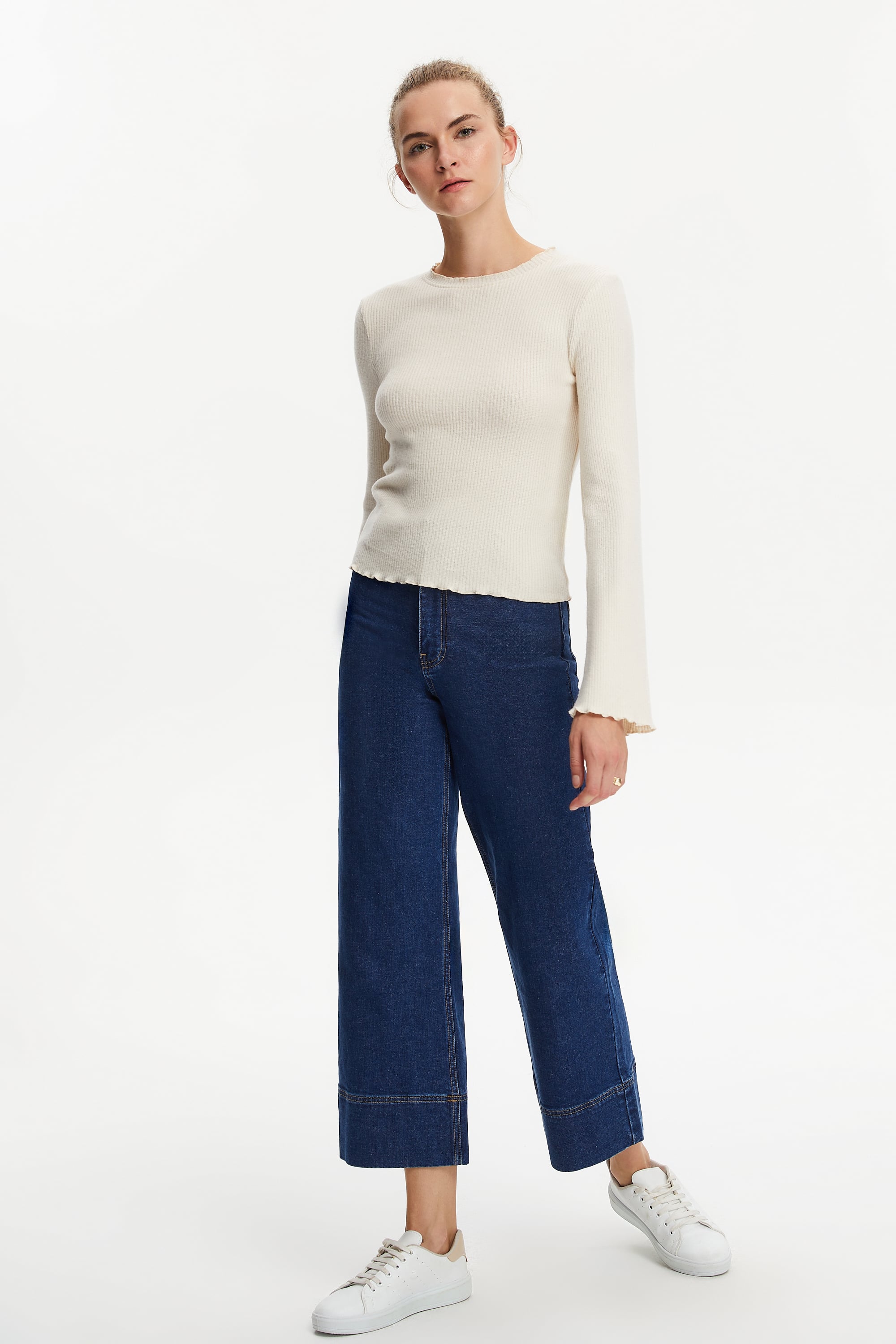 FİTİLLİ BİSİKLET YAKA BLUZ