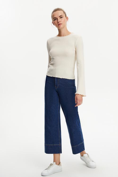  FİTİLLİ BİSİKLET YAKA BLUZ