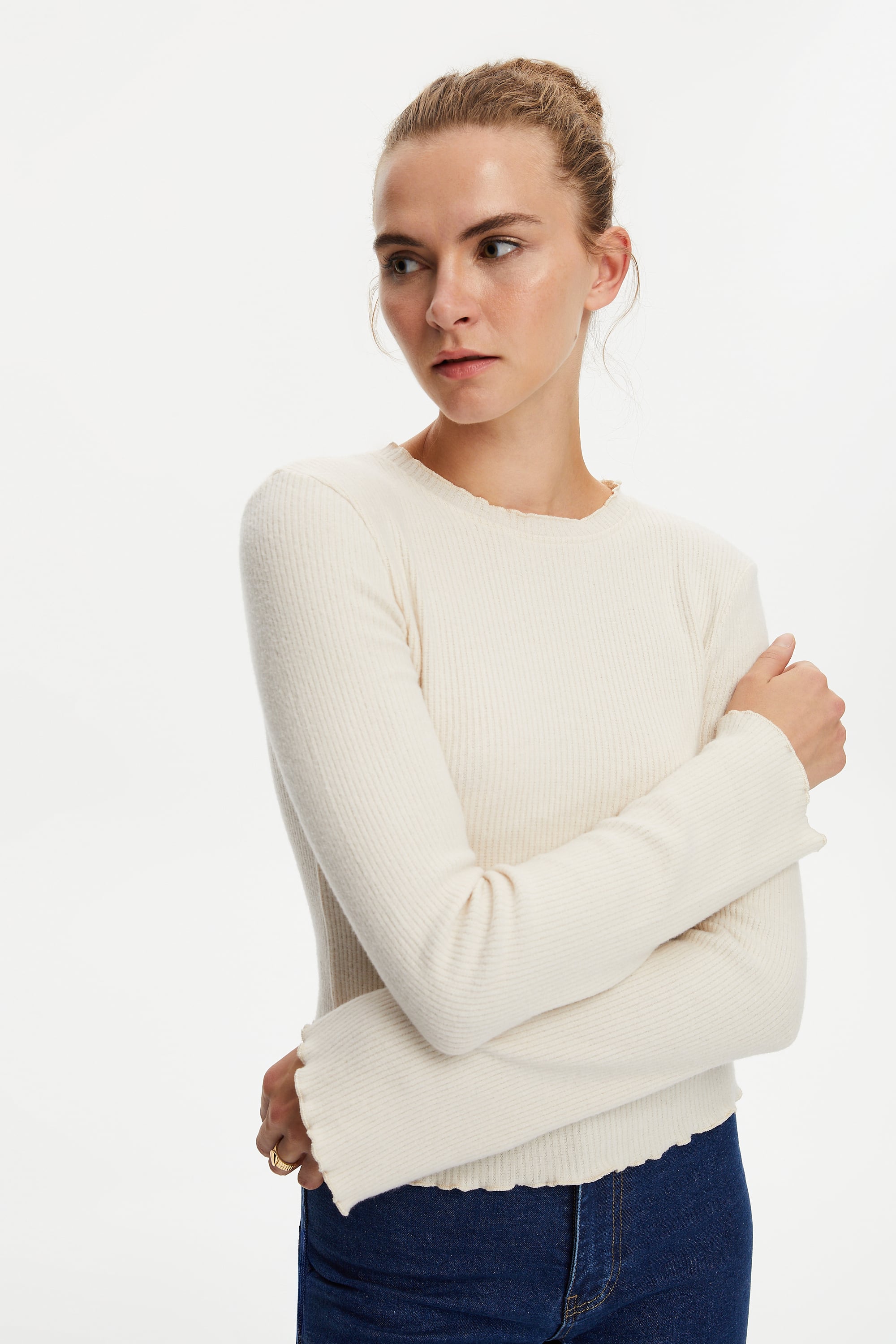 FİTİLLİ BİSİKLET YAKA BLUZ