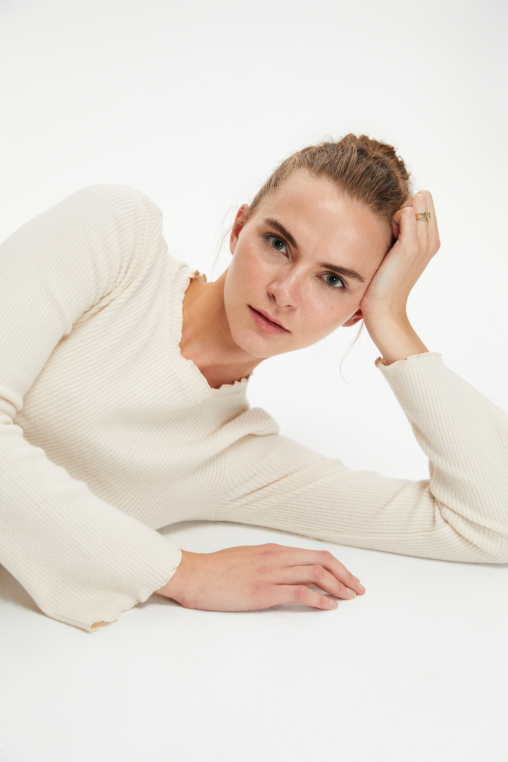 FİTİLLİ BİSİKLET YAKA BLUZ