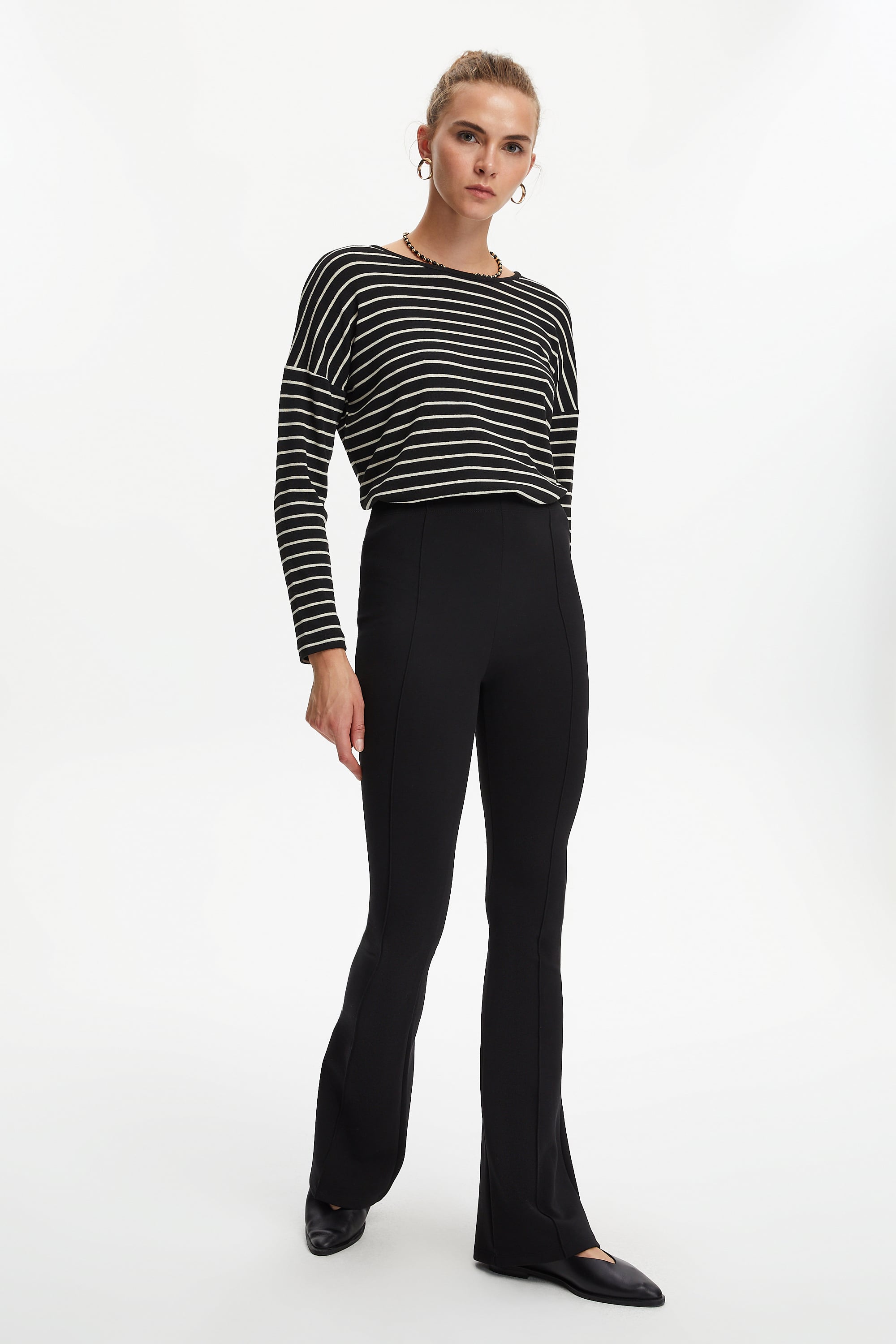 FLARE KESİM ÖRME PANTOLON