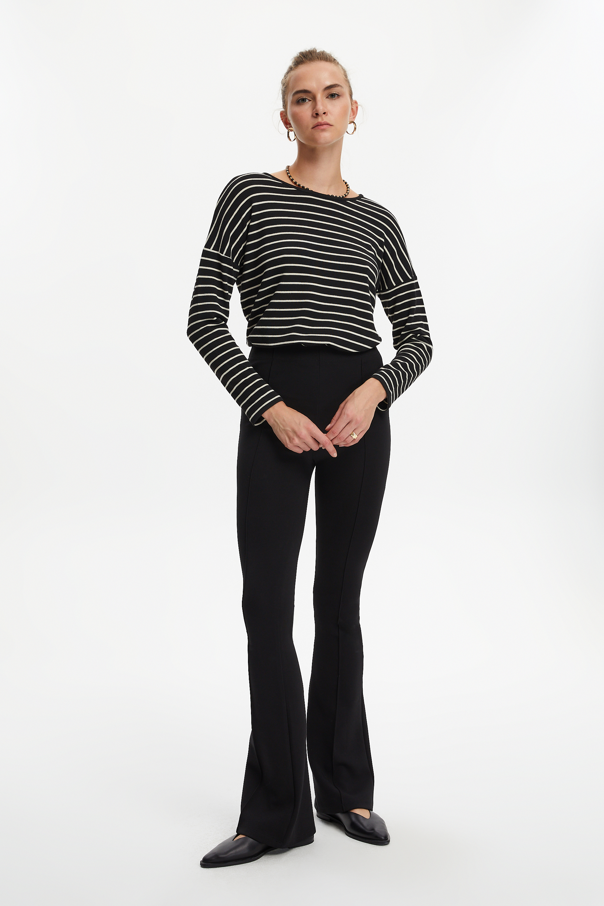 FLARE KESİM ÖRME PANTOLON