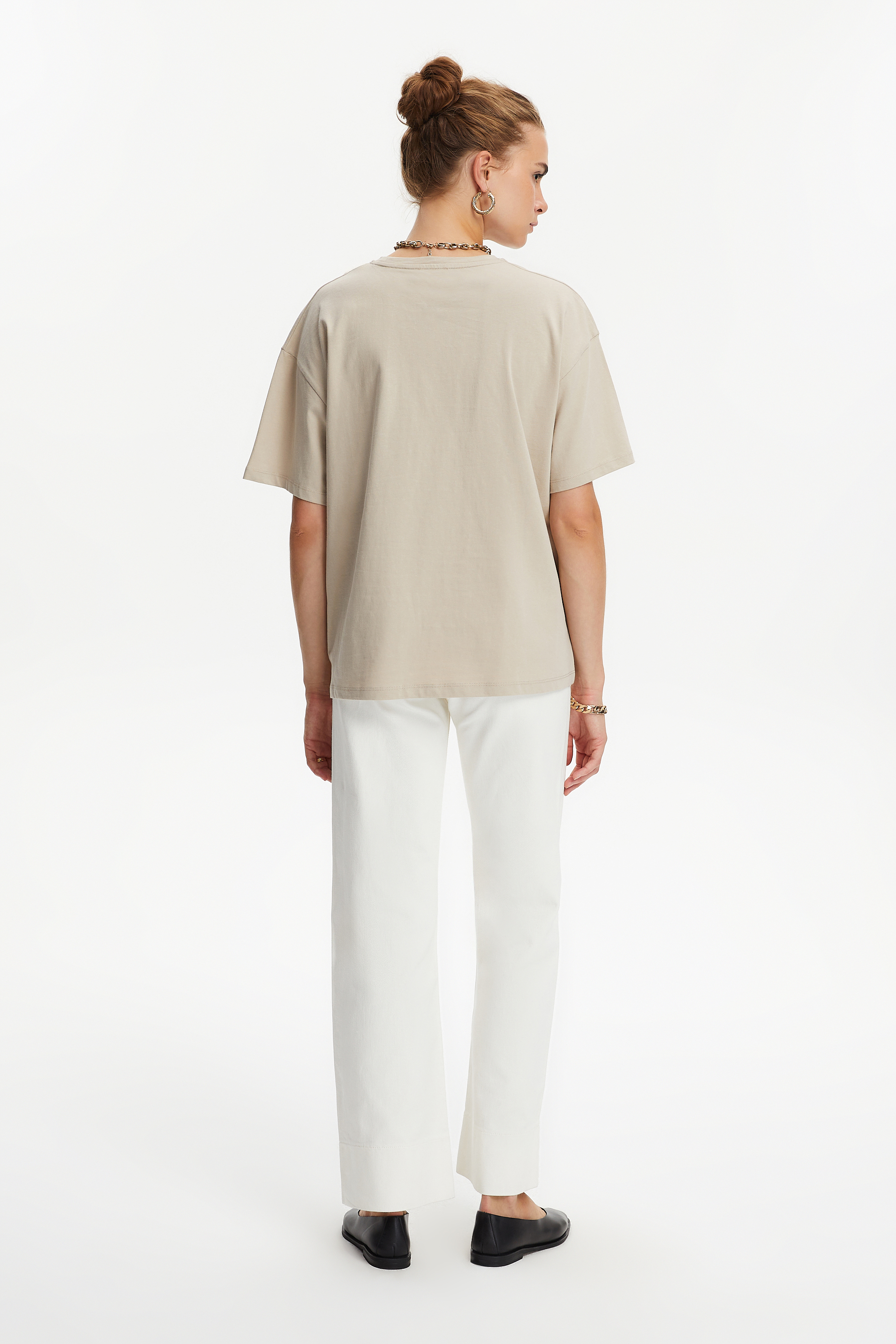 BİSİKLET YAKA KISA KOLLU T-SHIRT