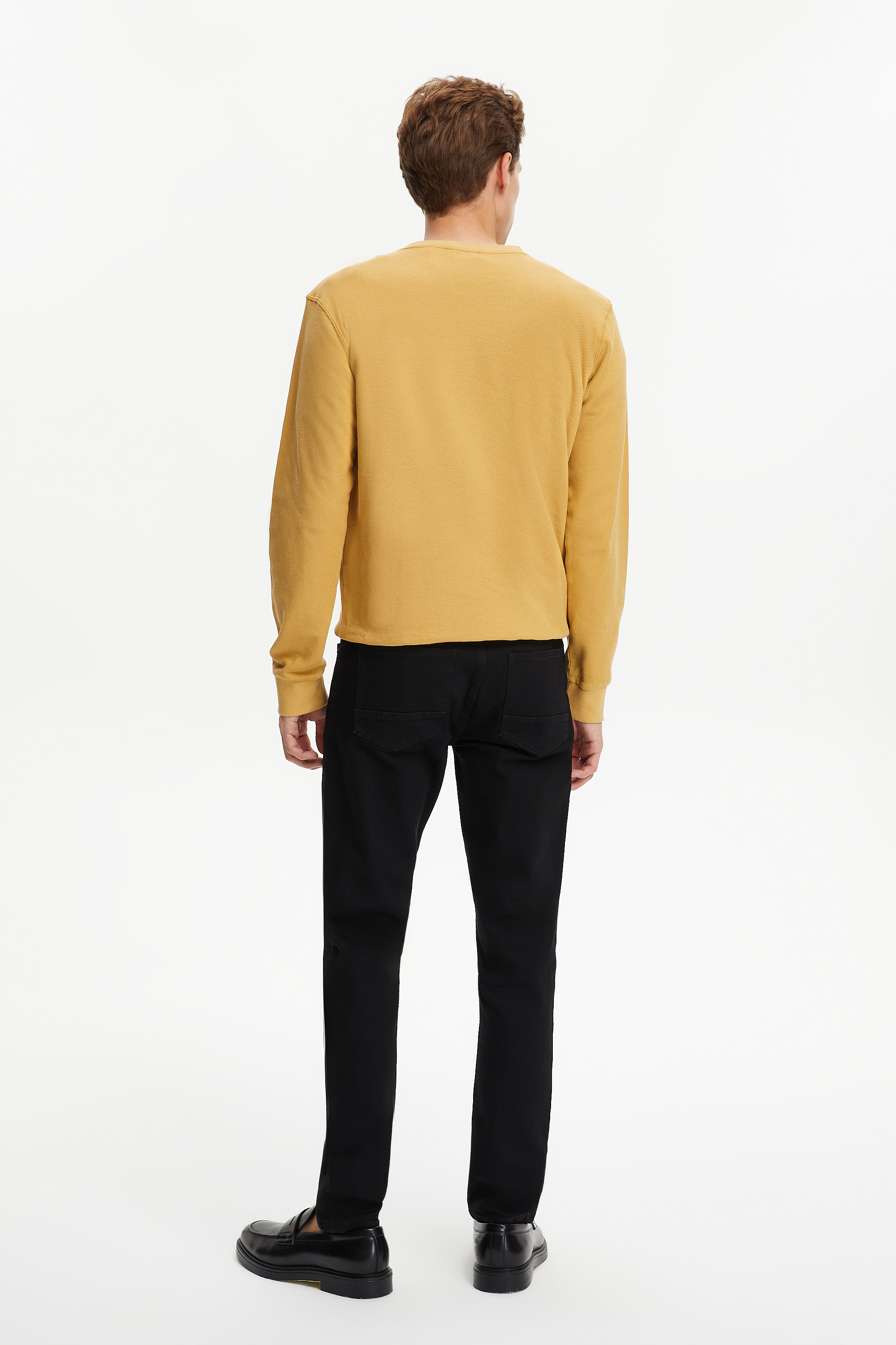 DOKULU BİSİKLET YAKA SWEATSHIRT