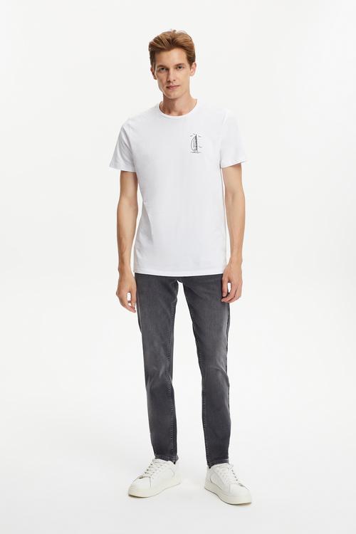  MARİN DETAYLI KISA KOLLU T-SHIRT