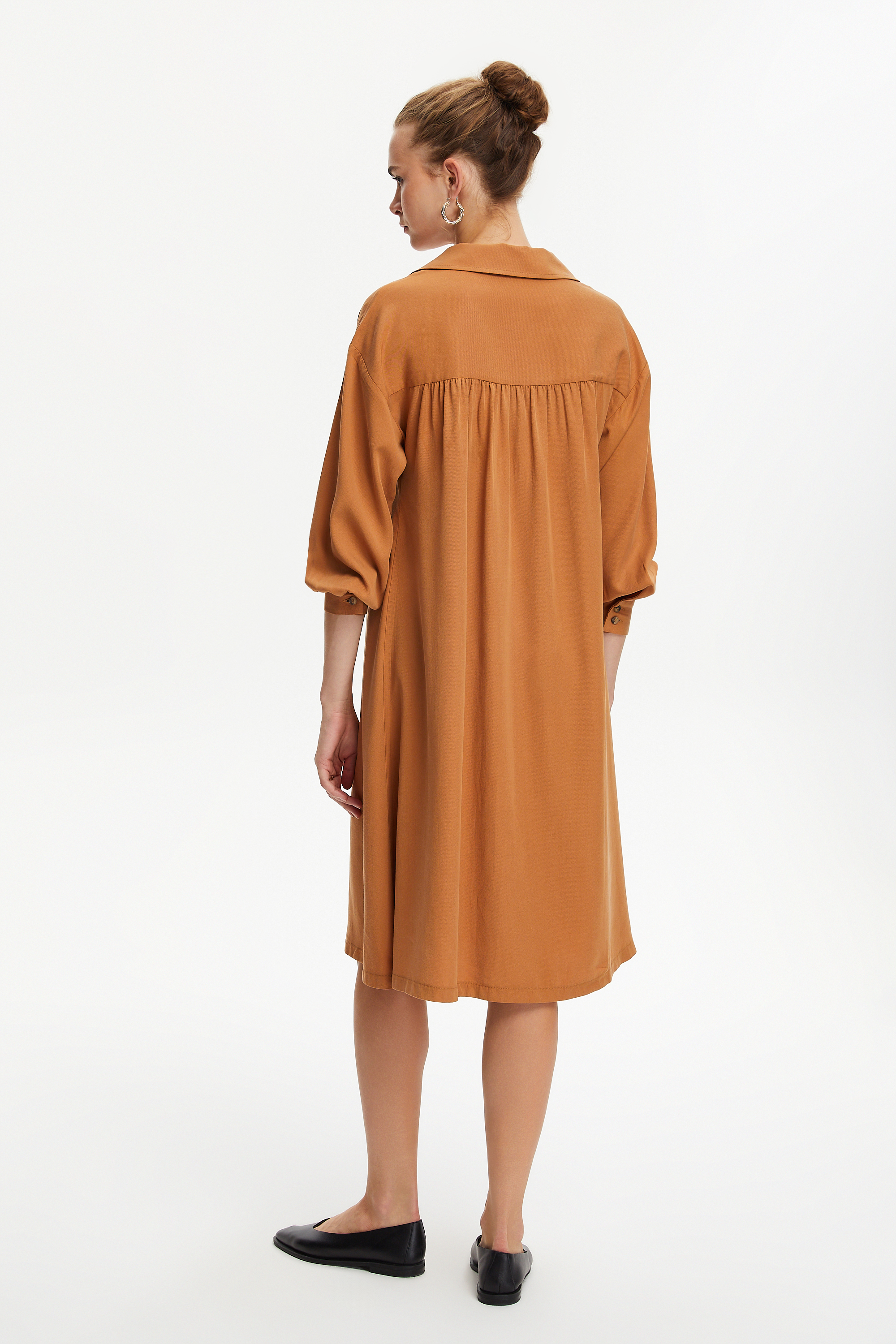 LİYOSEL MİDİ GÖMLEK ELBİSE