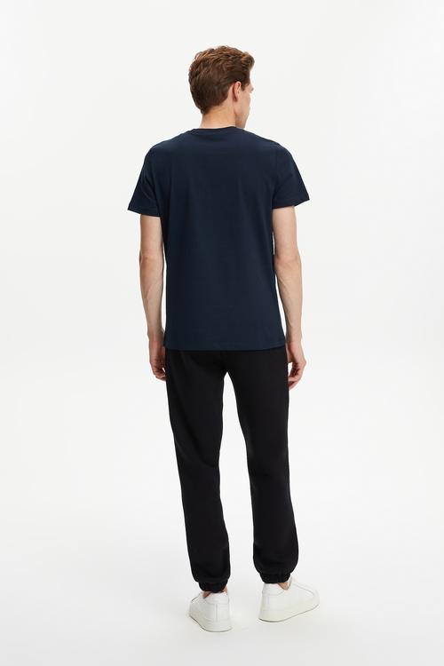  BASKILI KISA KOLLU T-SHIRT