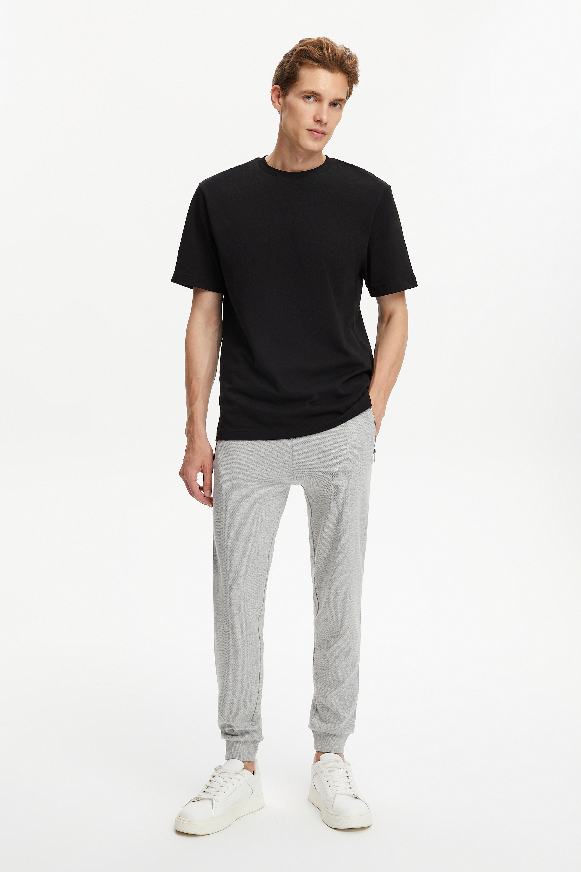 BASIC KISA KOLLU T-SHIRT