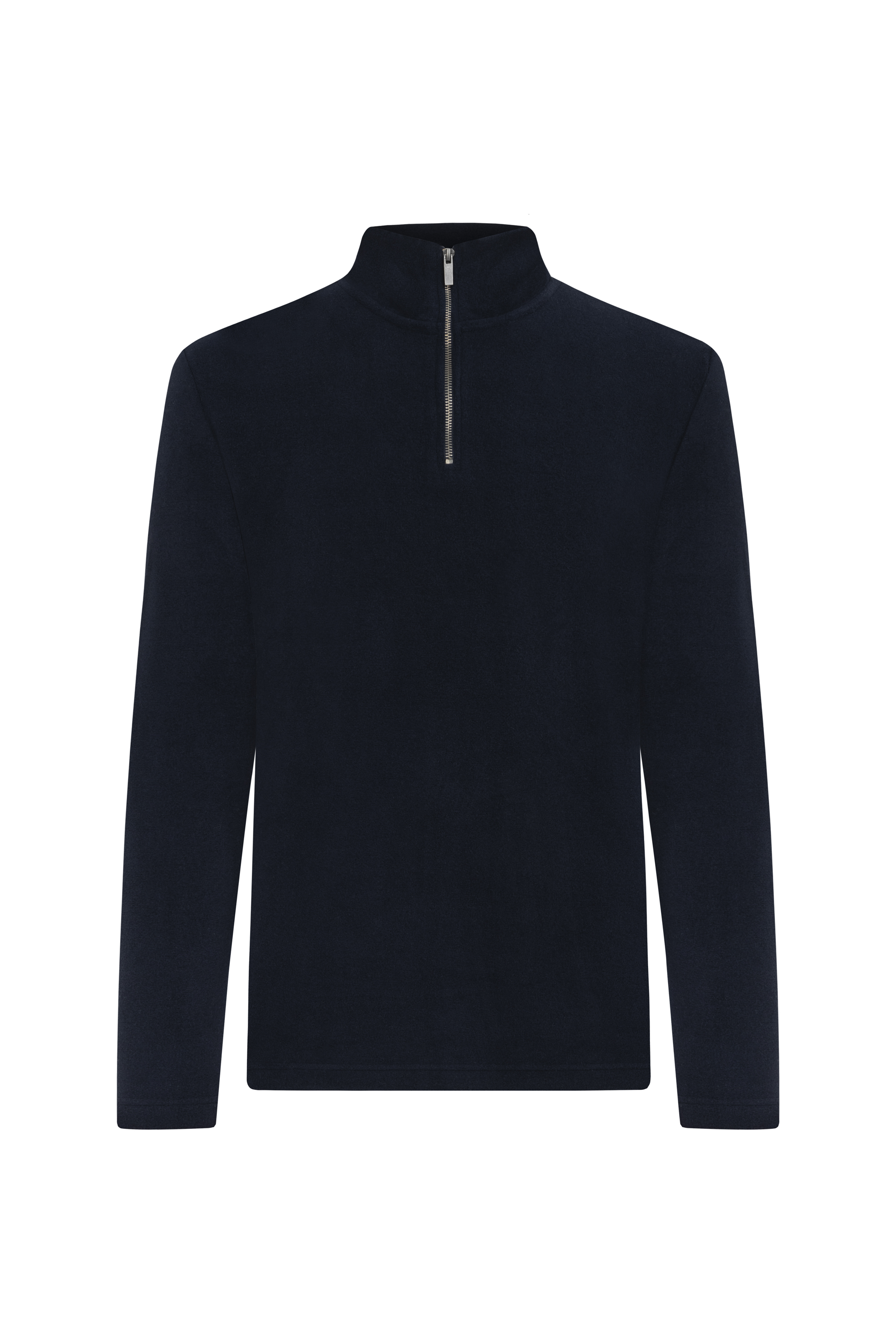 YARIM FERMUARLI DİK YAKA SWEATSHIRT