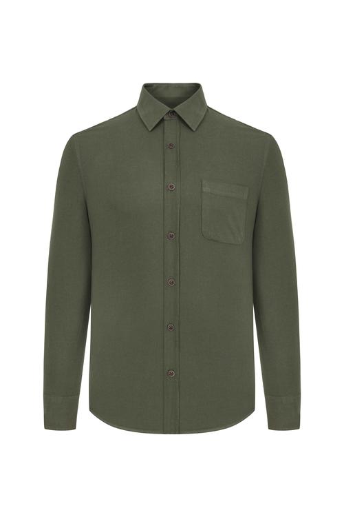  VİSKOZ KARIŞIMLI REGULAR FIT GÖMLEK