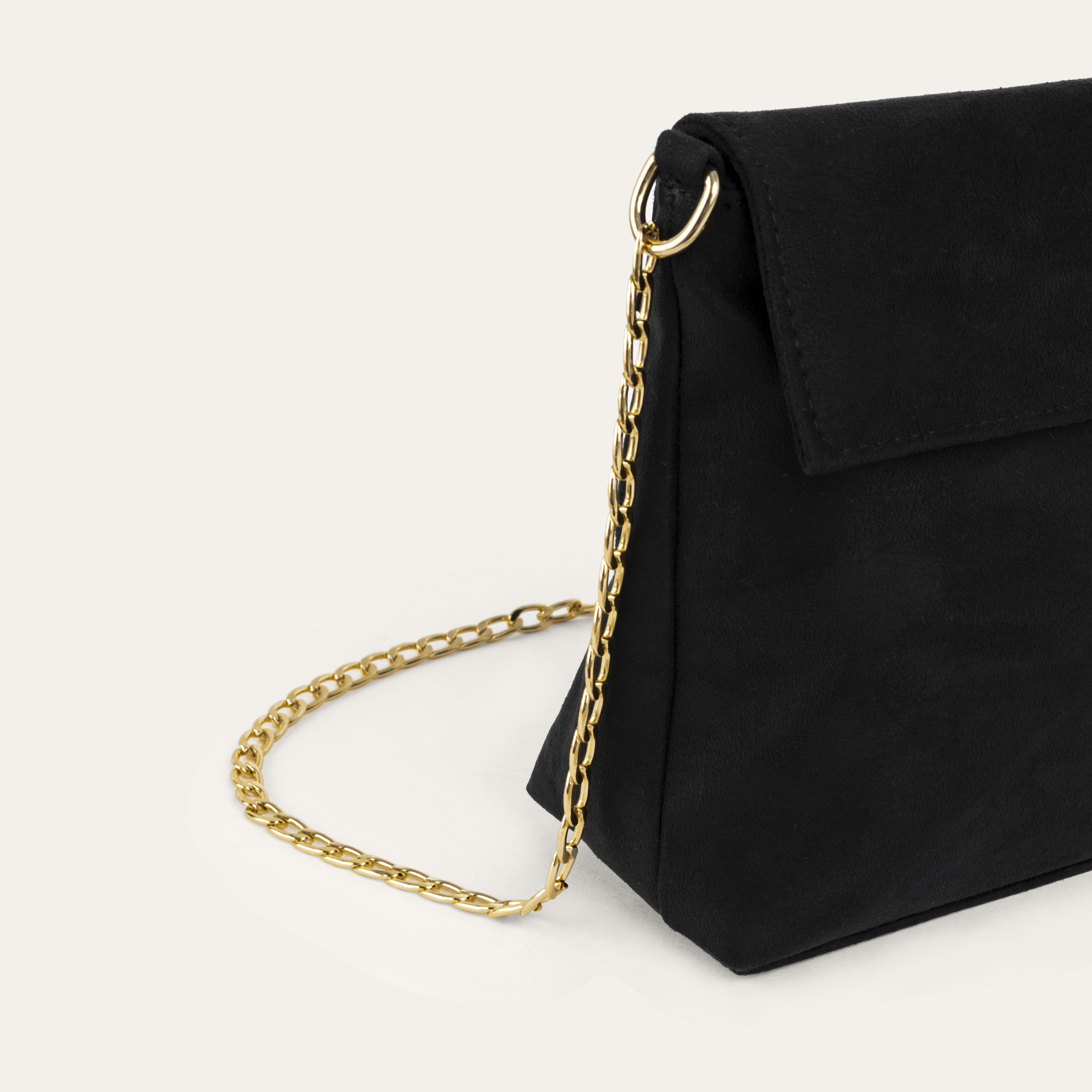 ZİNCİR ASKILI SUNİ SÜET OMUZ ÇANTASI