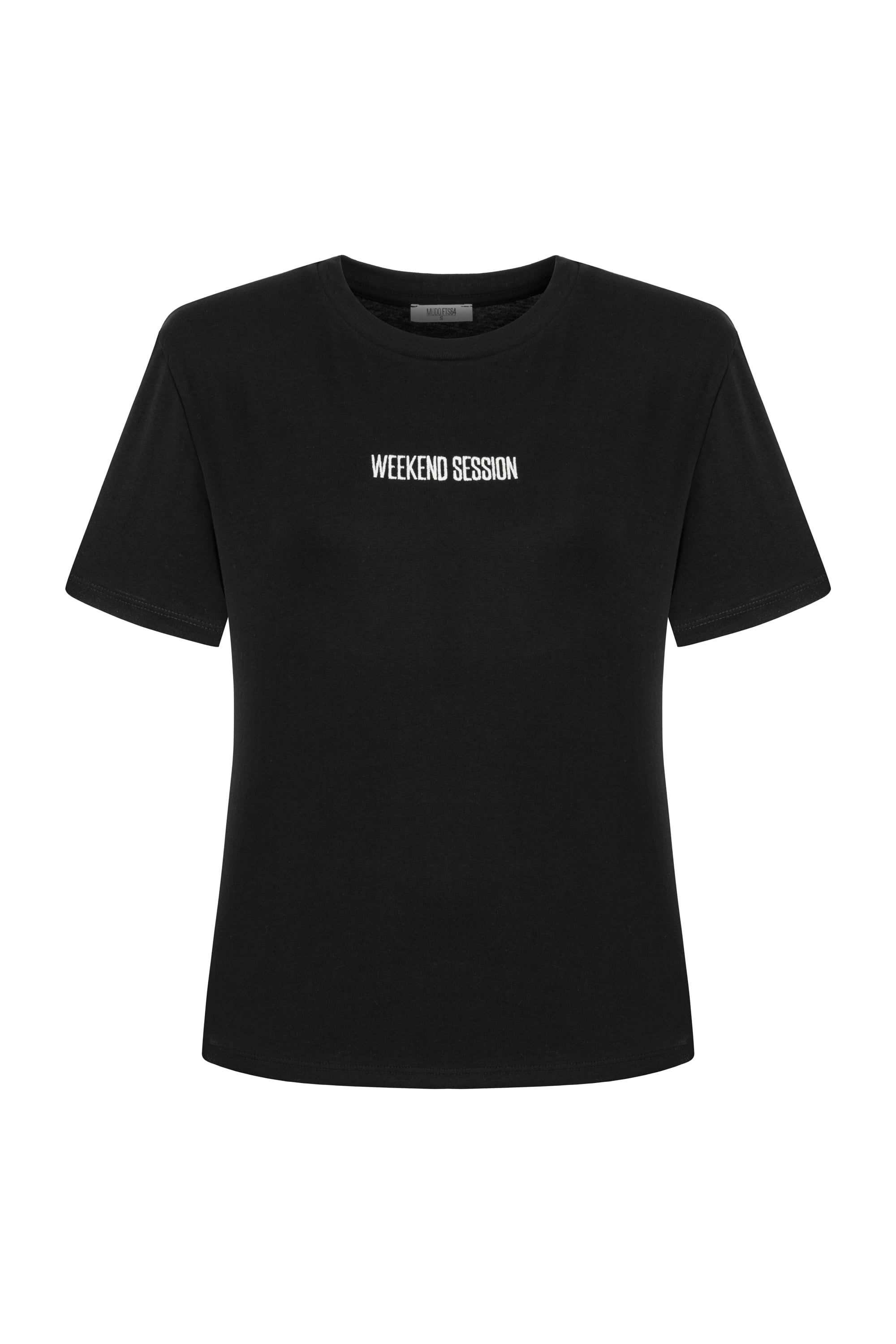 SLOGAN DETAYLI KISA KOLLU T-SHIRT