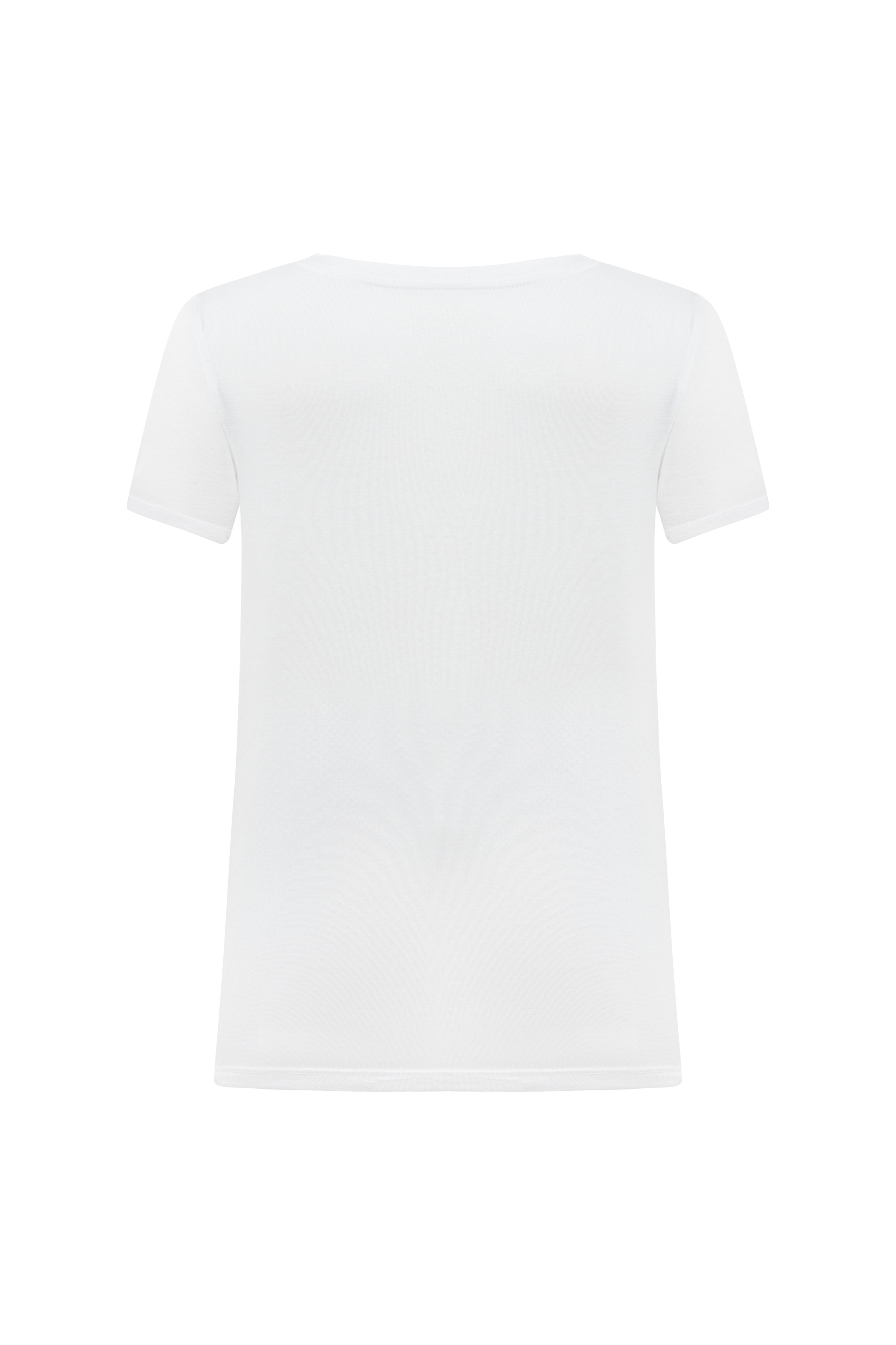 V YAKA VİSKON T-SHIRT