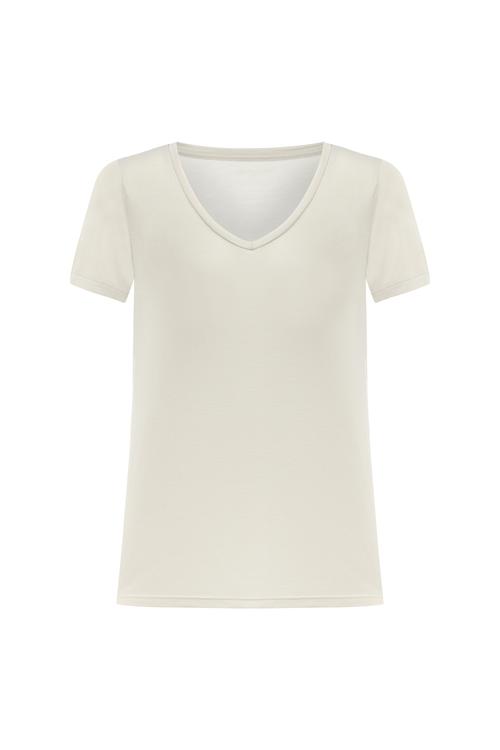  V YAKA VİSKON T-SHIRT