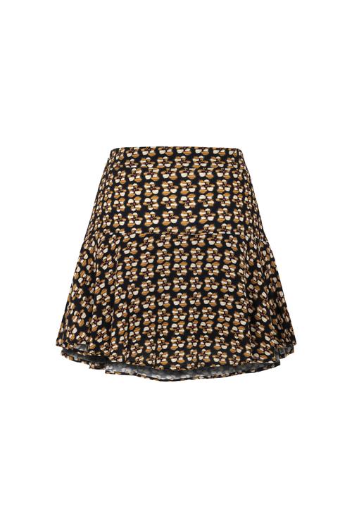  ÇİÇEK DESENLİ MİNİ PEPLUM ETEK