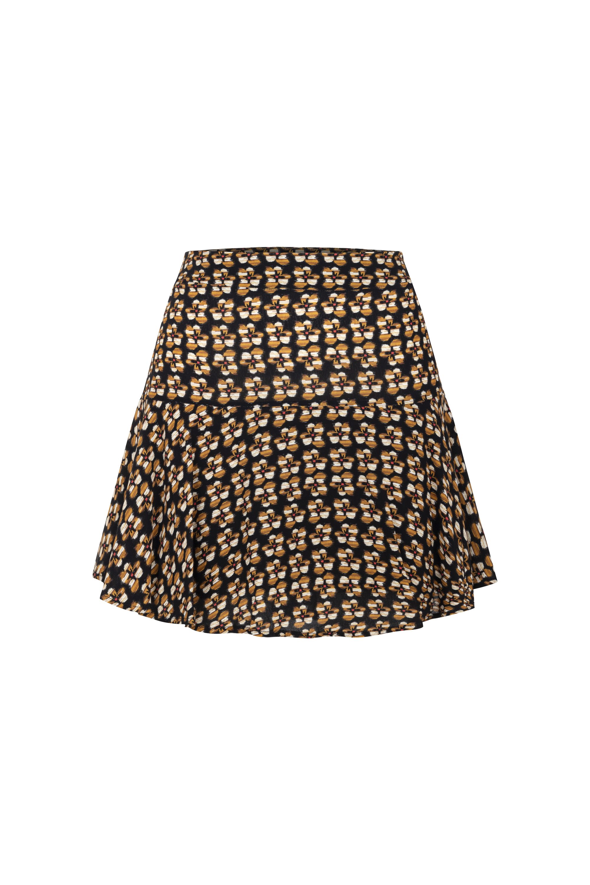 ÇİÇEK DESENLİ MİNİ PEPLUM ETEK