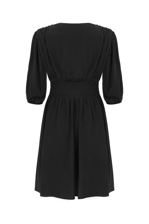  DÜĞME DETAYLI MİNİ VİSKOZ ELBİSE