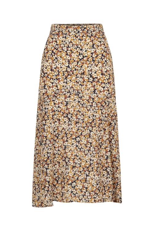  ÇİÇEK DESENLİ YIRTMAÇLI MİDİ ETEK