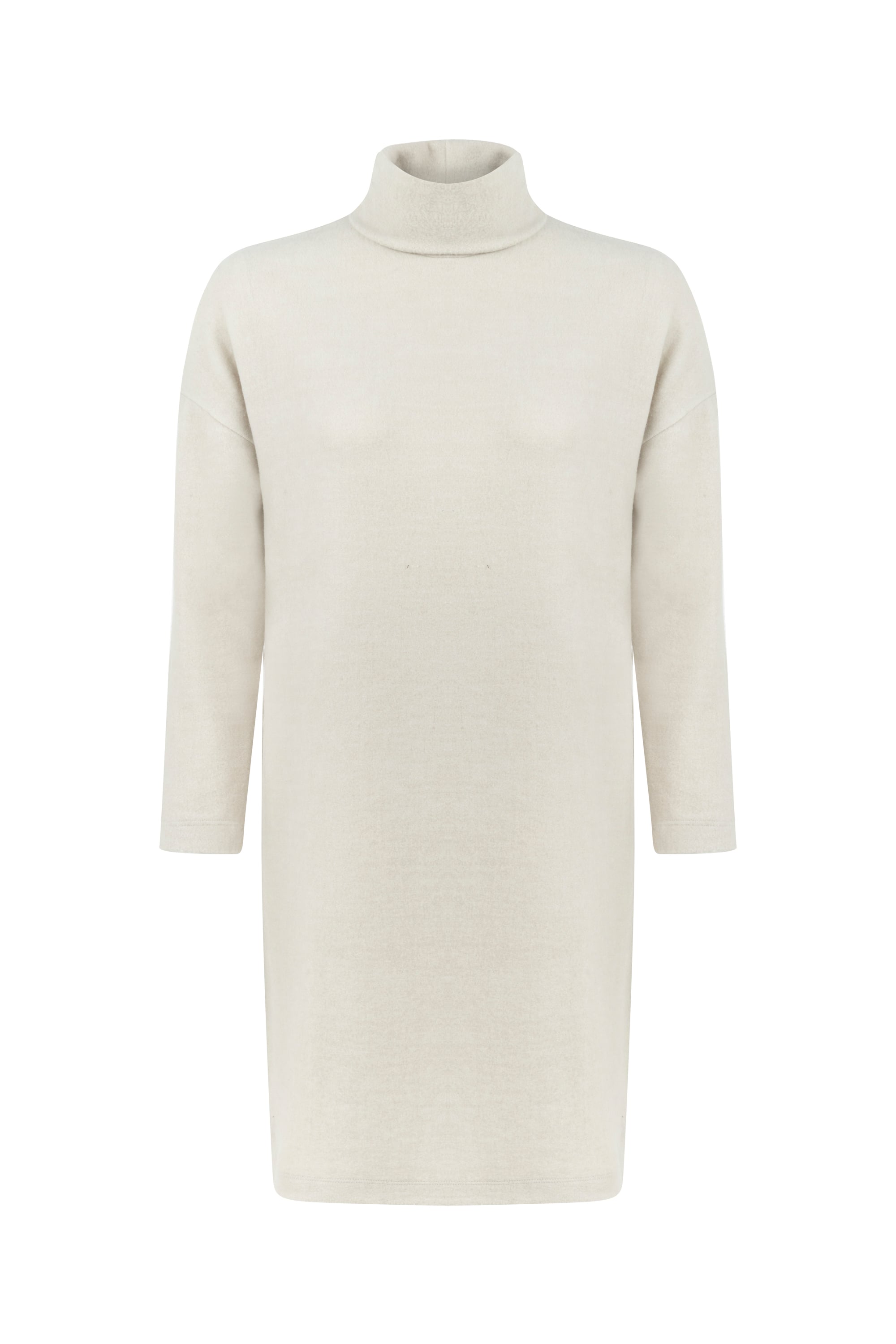 DİK YAKA MİNİ ÖRME ELBİSE